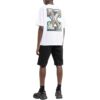 Camiseta blanca de manga corta con estampado de flechas y color liso Off-White para hombre, colección primavera-verano 2022