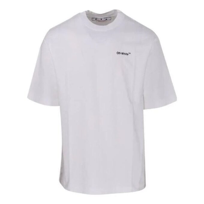 Camiseta blanca de manga corta con estampado de letras del alfabeto SS22