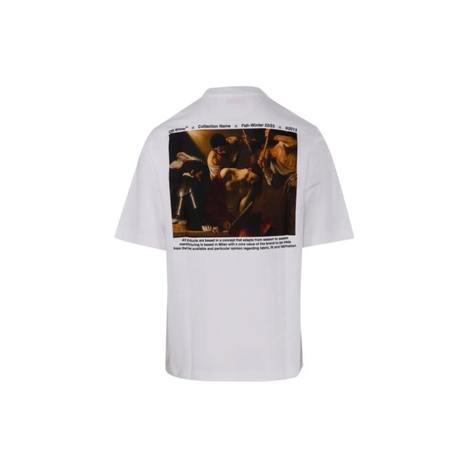 Camiseta blanca de manga corta con estampado de letras del alfabeto SS22