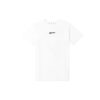 Camiseta blanca de manga corta con estampado de letras en la espalda