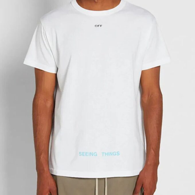 Camiseta blanca de manga corta con estampado de Marilyn Monroe para hombre de Off-White
