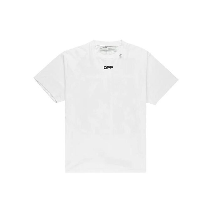 Camiseta blanca de manga corta con estampado del logotipo de Caravaggio en la espalda, colección primavera-verano 2020