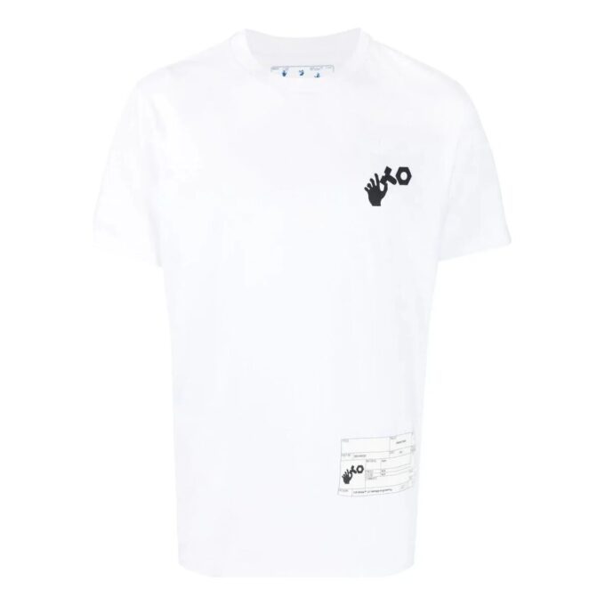 Camiseta blanca de manga corta con estampado del logotipo de Off-White Men’s x Teenage Engineering