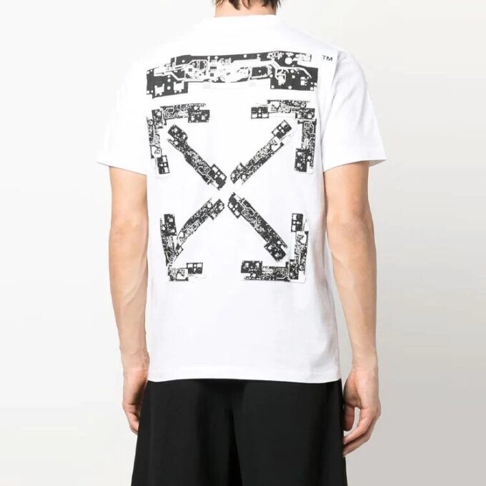 Camiseta blanca de manga corta con estampado del logotipo de Off-White Men’s x Teenage Engineering