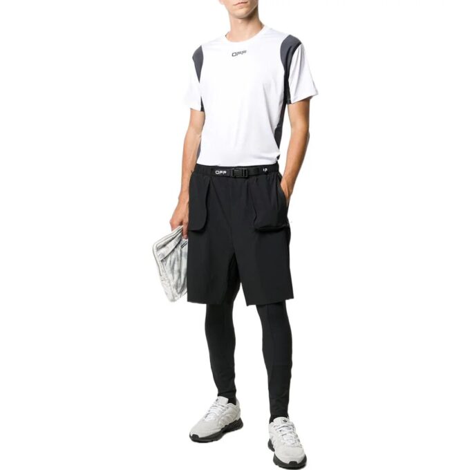 Camiseta blanca de manga corta con estampado del logotipo de Off-White para hombre