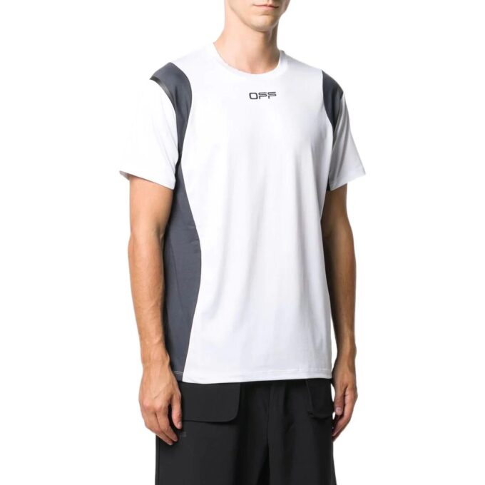 Camiseta blanca de manga corta con estampado del logotipo de Off-White para hombre