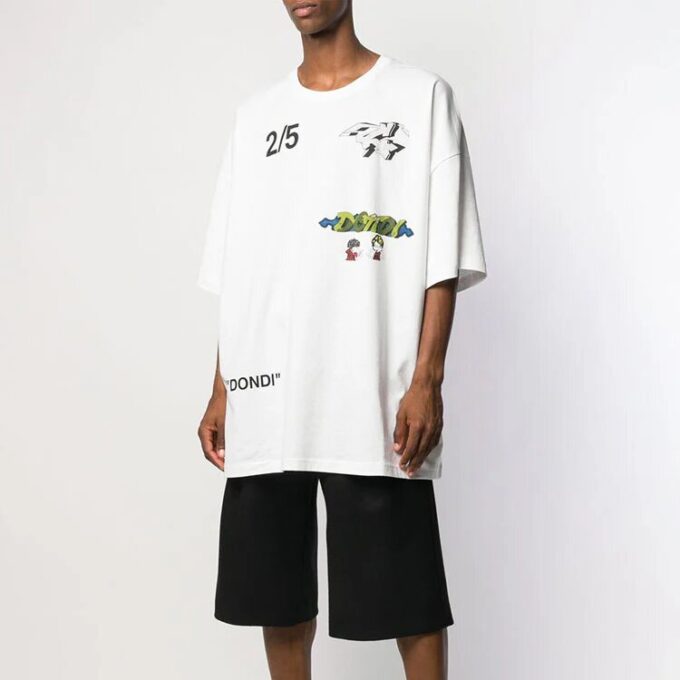 Camiseta blanca de manga corta con estampado en la espalda 2/5 de Off-White para hombre