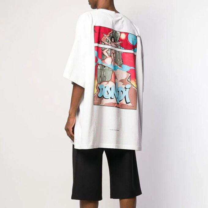Camiseta blanca de manga corta con estampado en la espalda 2/5 de Off-White para hombre