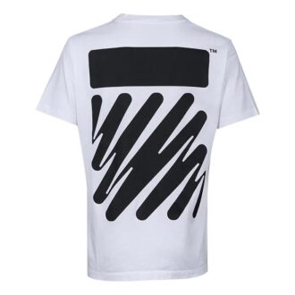Camiseta blanca de manga corta de algodón con estampado de cebra de Off-White para hombre, colección primavera-verano 2022