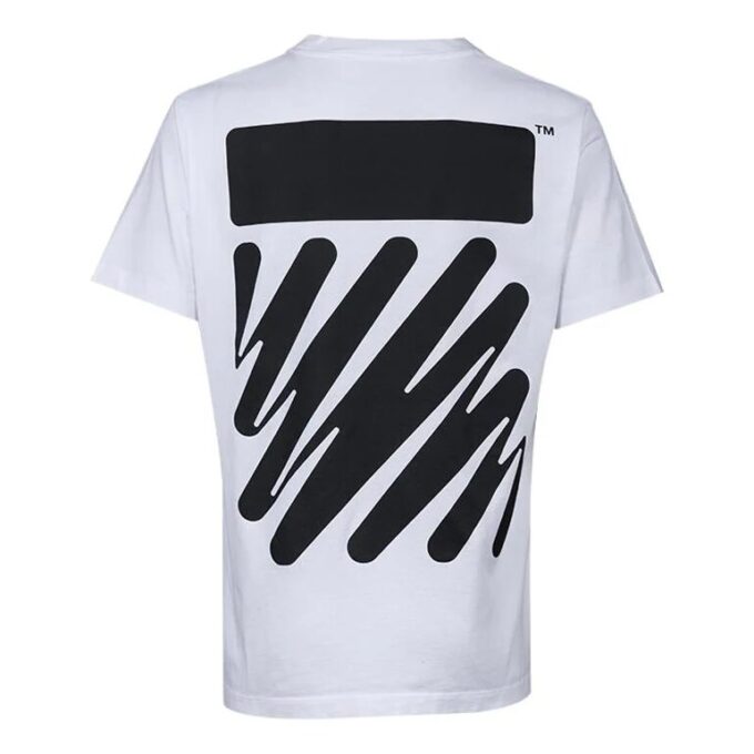 Camiseta blanca de manga corta de algodón con estampado de cebra de Off-White para hombre, colección primavera-verano 2022