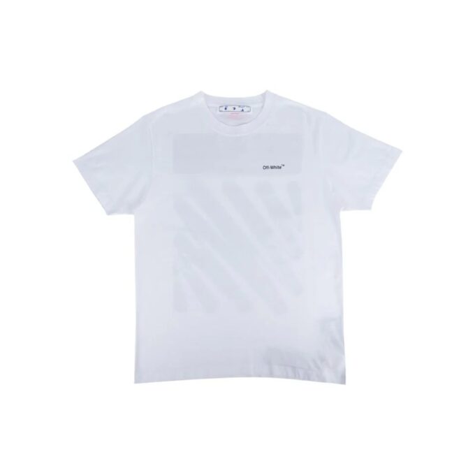 Camiseta blanca de manga corta de algodón con estampado de cebra de Off-White para hombre, colección primavera-verano 2022