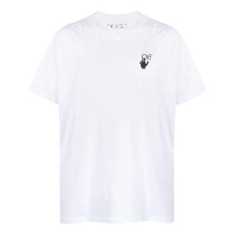 Camiseta blanca de manga corta holgada con estampado de flechas de Off-White para hombre, temporada primavera-verano 2022