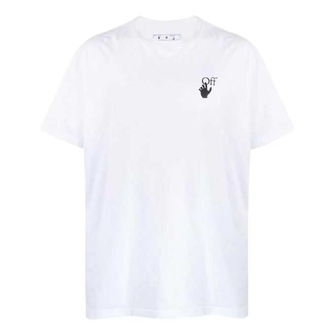 Camiseta blanca de manga corta holgada con estampado de flechas de Off-White para hombre, temporada primavera-verano 2022