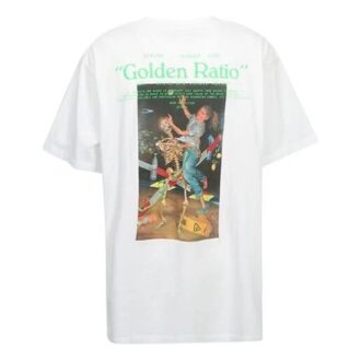 Camiseta blanca de manga corta holgada Off-White para hombre C/O VIRGIL ABLOH con estampado de esqueleto