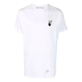Camiseta blanca de manga corta lisa con flecha Caravaggio de Off-White para hombre