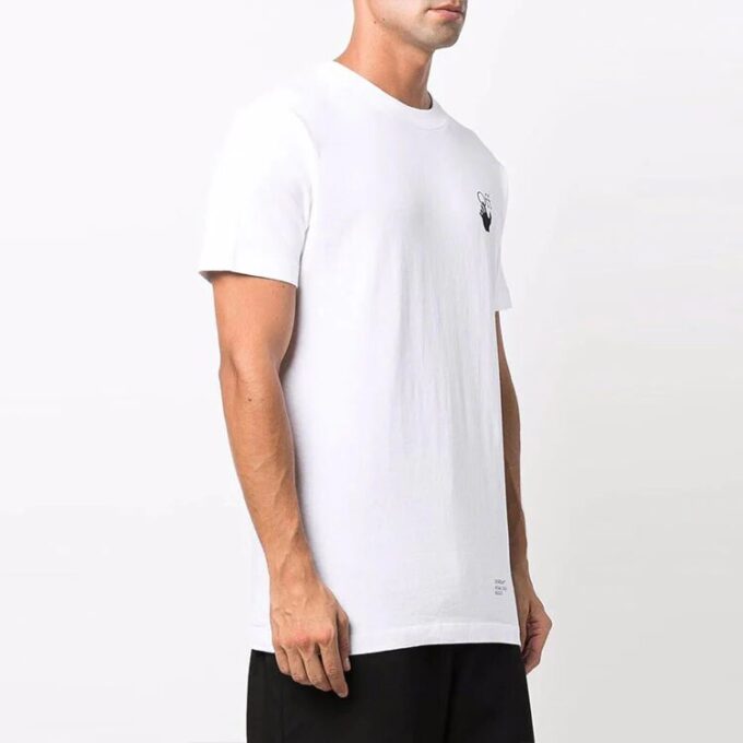 Camiseta blanca de manga corta lisa con flecha Caravaggio de Off-White para hombre
