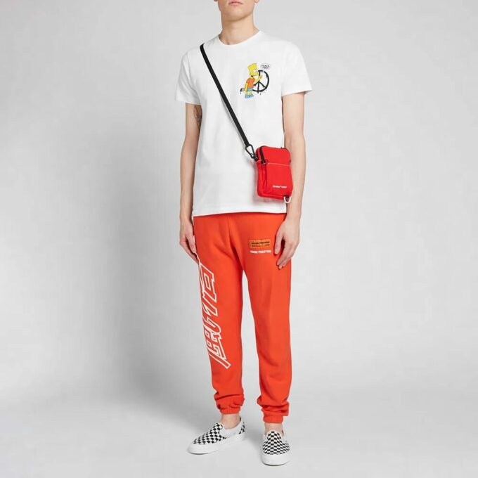 Camiseta blanca de manga corta Off-White Men’s x The Simpsons/ The Simpsons Crossover Printing, versión estándar