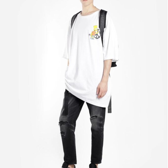 Camiseta blanca de manga corta Off-White para hombre C/O VIRGILABLOH Simpson Arrow