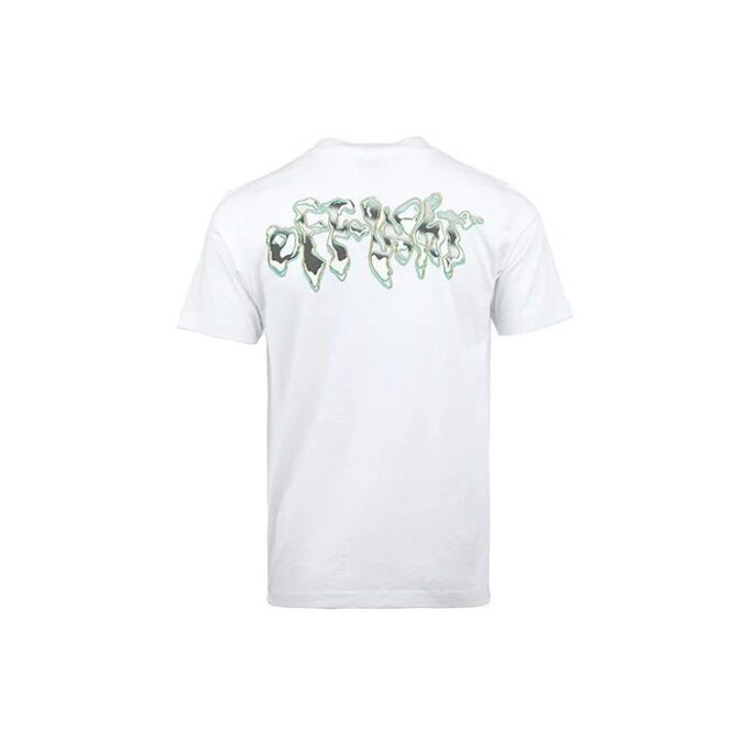 Camiseta blanca de manga corta Off-White para hombre, colección primavera-verano 2022, con estampado clásico de flechas y letras
