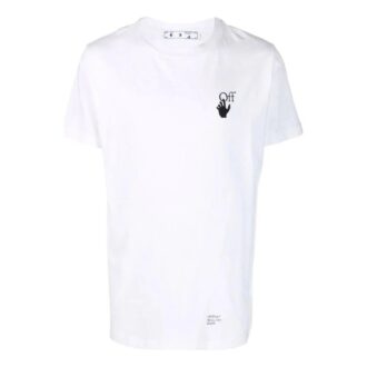 Camiseta blanca de manga corta Off-White para hombre, colección primavera-verano 2022, con logo estampado en el pecho