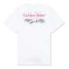 Camiseta blanca de manga corta Off-White para hombre con estampado Golden Ratio en amarillo dorado en Pantalones Cortos