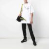 Camiseta blanca de manga corta Off-White para hombre con estampado Golden Ratio en amarillo dorado en Pantalones Cortos