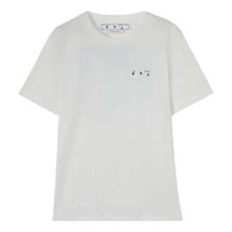 Camiseta blanca de manga corta Off-White para hombre de la colección primavera-verano 2022 con el logotipo Caravaggio Arrow