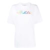 Camiseta blanca de manga corta y corte ajustado con estampado del logotipo Tomboy Rainbow de Off-White