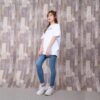 Camiseta blanca de manga corta y corte ajustado con estampado del logotipo Tomboy Rainbow de Off-White