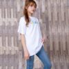 Camiseta blanca de manga corta y corte ajustado con estampado del logotipo Tomboy Rainbow de Off-White