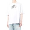 Camiseta blanca de manga corta y corte holgado con cuello redondo y estampado del logotipo Off-White para hombre, colección Otoño-Invierno 2022