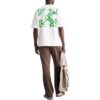 Camiseta blanca de manga corta y corte holgado con estampado de flechas Diagonal Arrow pintadas con spray para hombre de Off-White, colección primavera-verano 2022