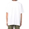 Camiseta blanca de manga corta y corte holgado con estampado del logotipo SS22