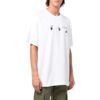 Camiseta blanca de manga corta y corte holgado con estampado del logotipo SS22