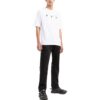 Camiseta blanca de manga corta y cuello redondo con estampado de logotipo de Off-White para hombre