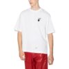 Camiseta blanca de manga corta y cuello redondo con estampado del logotipo y motivo de flechas Caravaggio de Off-White para hombre, colección primavera-verano 2022