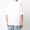 Camiseta blanca de manga corta y cuello redondo con logo Off-White para hombre, temporada FW21, corte holgado