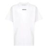 Camiseta blanca de manga corta y cuello redondo con logo y estampado de grafitis de Off-White para hombre, corte holgado