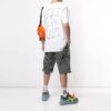Camiseta blanca de manga corta y cuello redondo con logo y estampado de grafitis de Off-White para hombre, corte holgado