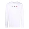 Camiseta blanca de manga larga con estampado de flechas para hombre de Off-White