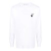 Camiseta blanca de manga larga con estampado de flechas y logotipo Off-White para hombre