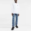 Camiseta blanca de manga larga con estampado de flechas y logotipo Off-White para hombre
