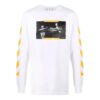 Camiseta blanca de manga larga Off-White para hombre FW21 con pintura de Caravaggio
