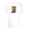 Camiseta blanca de pantalón corto con cuello redondo y estampado Off-White para hombre, colección FW21