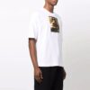 Camiseta blanca de pantalón corto con cuello redondo y estampado Off-White para hombre, colección FW21