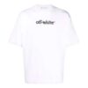 Camiseta blanca de pantalón corto holgada con estampado de logotipo para hombre de Off-White