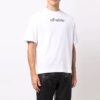 Camiseta blanca de pantalón corto holgada con estampado de logotipo para hombre de Off-White