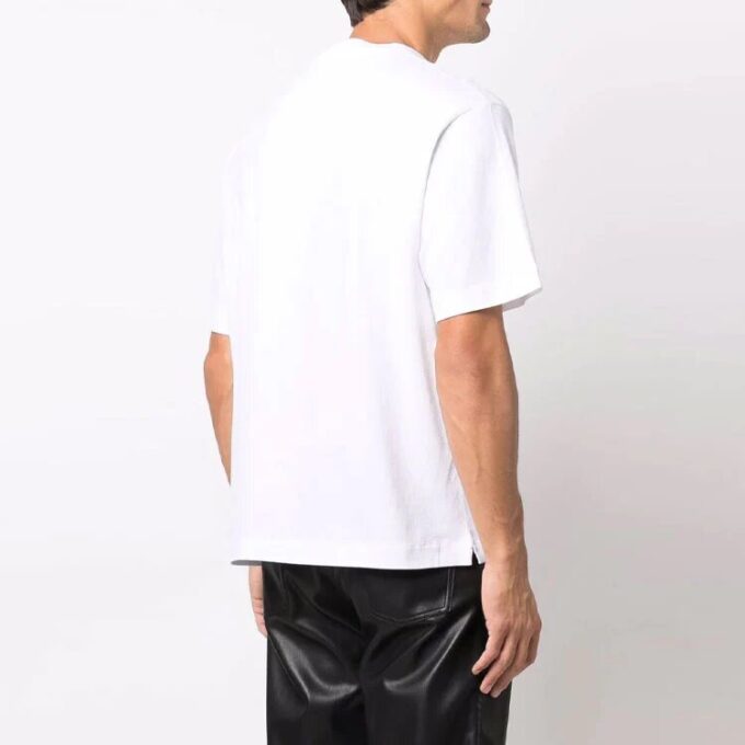 Camiseta blanca de pantalón corto holgada con estampado de logotipo para hombre de Off-White