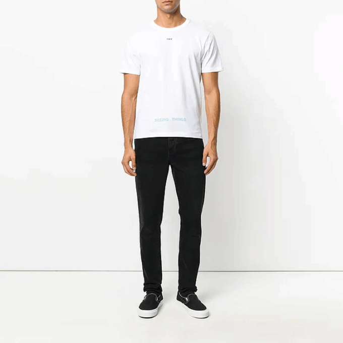 Camiseta blanca estampada para hombre de Off-White
