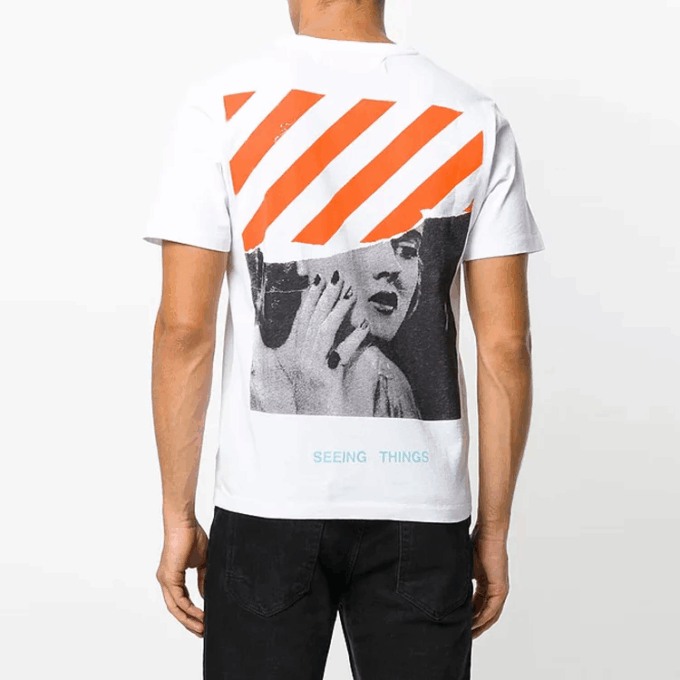 Camiseta blanca estampada para hombre de Off-White